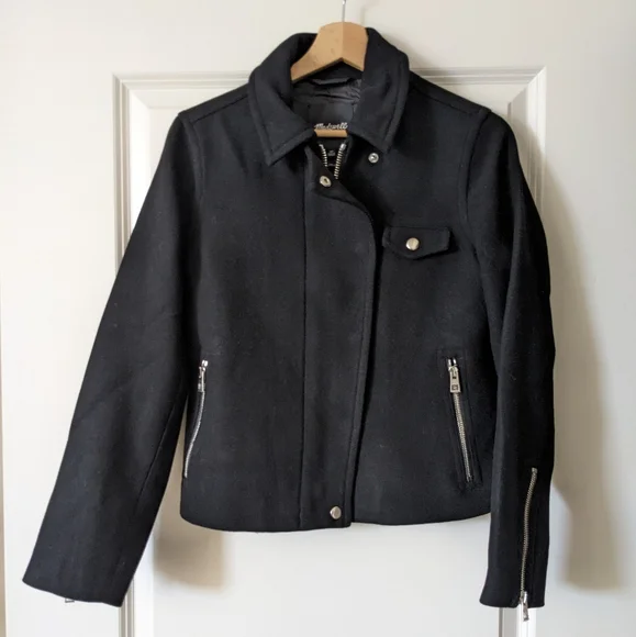 New Madewell Sherpa Collar Zip Jacket - Picture 6 of 8